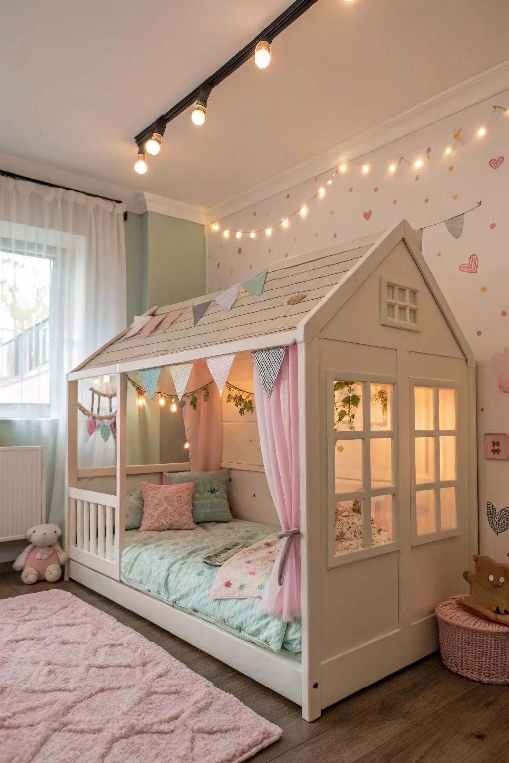 A cottage bed turns bedtime into a magical adventure.
