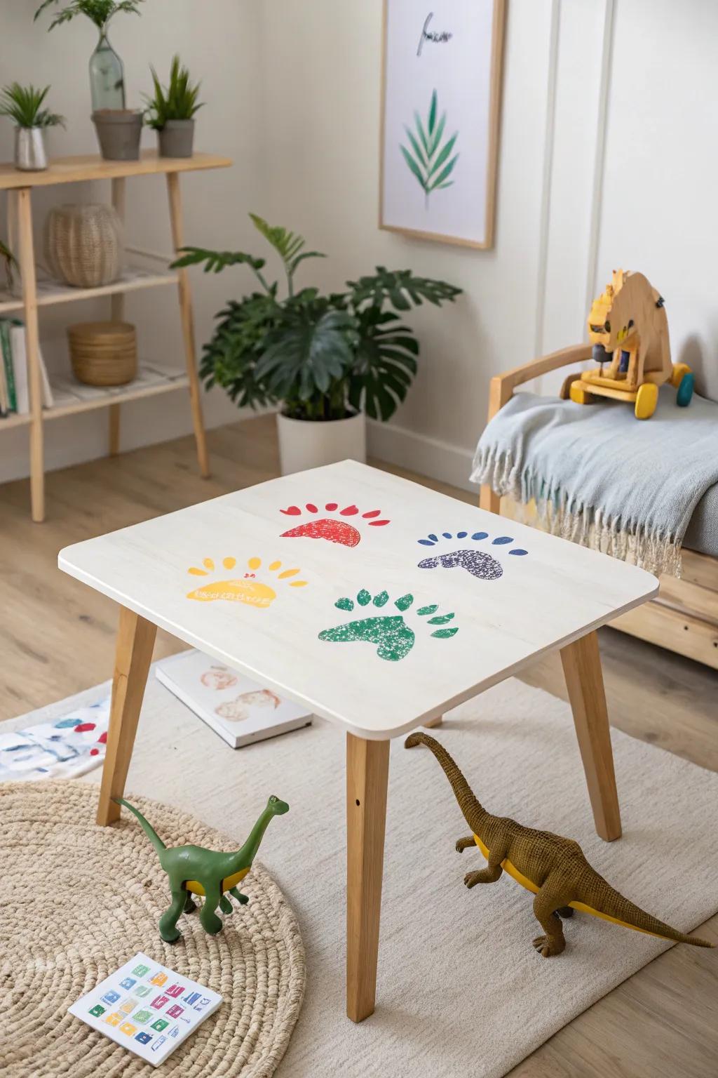 Let your toddler's imagination run wild with fun prehistoric footprint art! 🦖🎨 #DinosaurFootprints #ToddlerCrafts