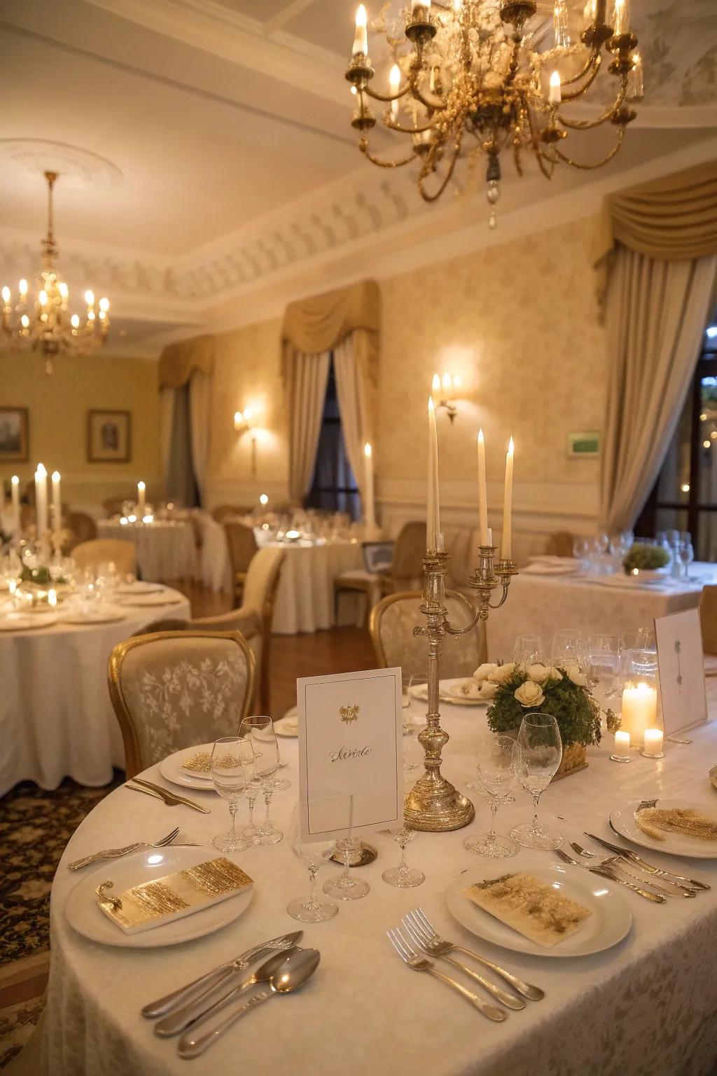 Celebrate your 30th in elegance by hosting a sophisticated dinner.