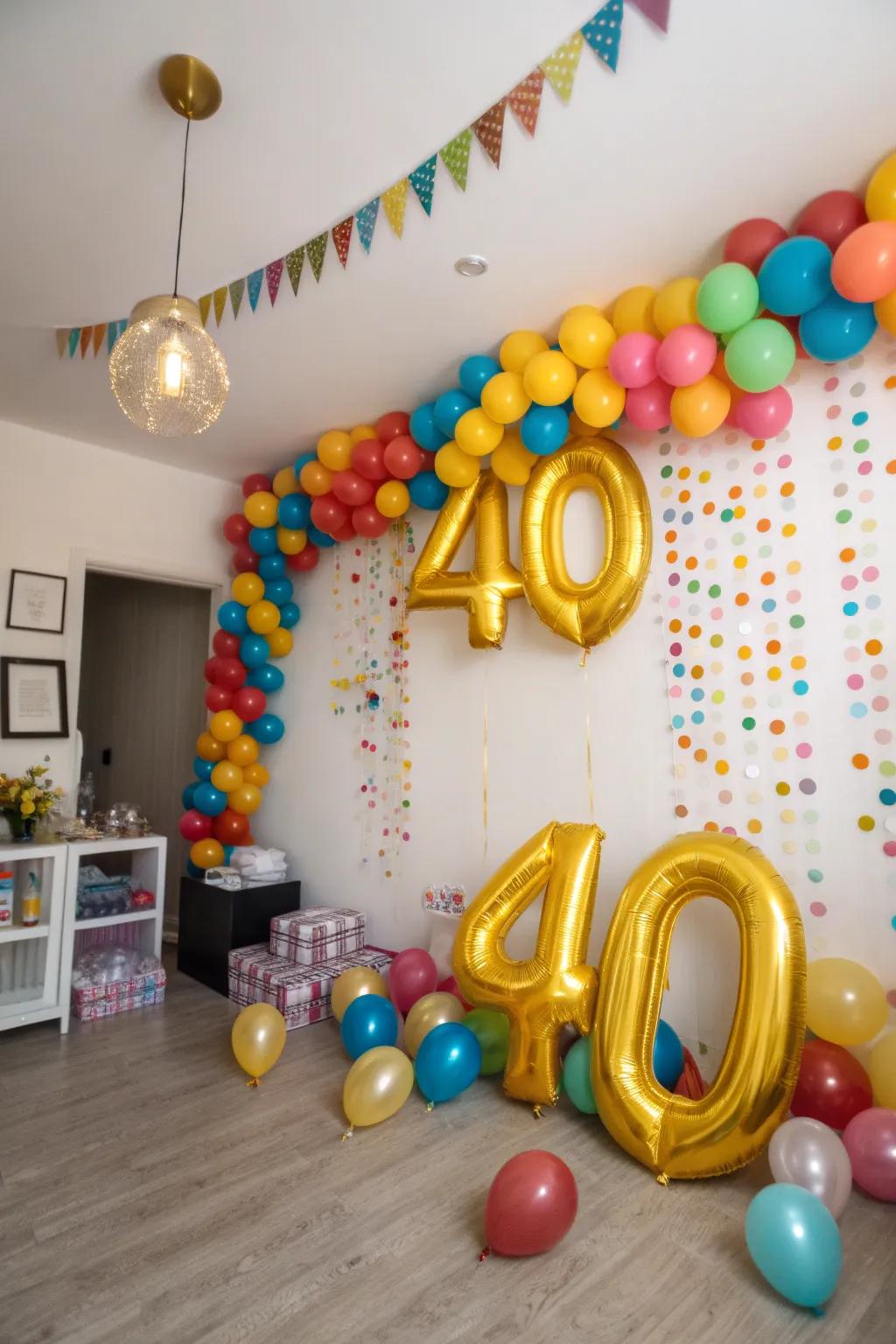 Spectacular Balloon Display: Standing Out with '40'