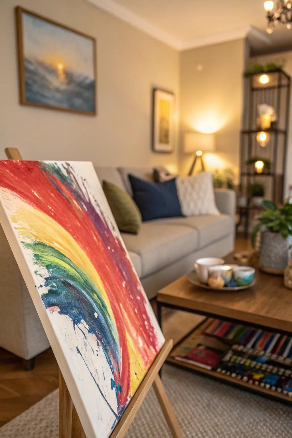 Strong strokes give a vibrant presence to any room.