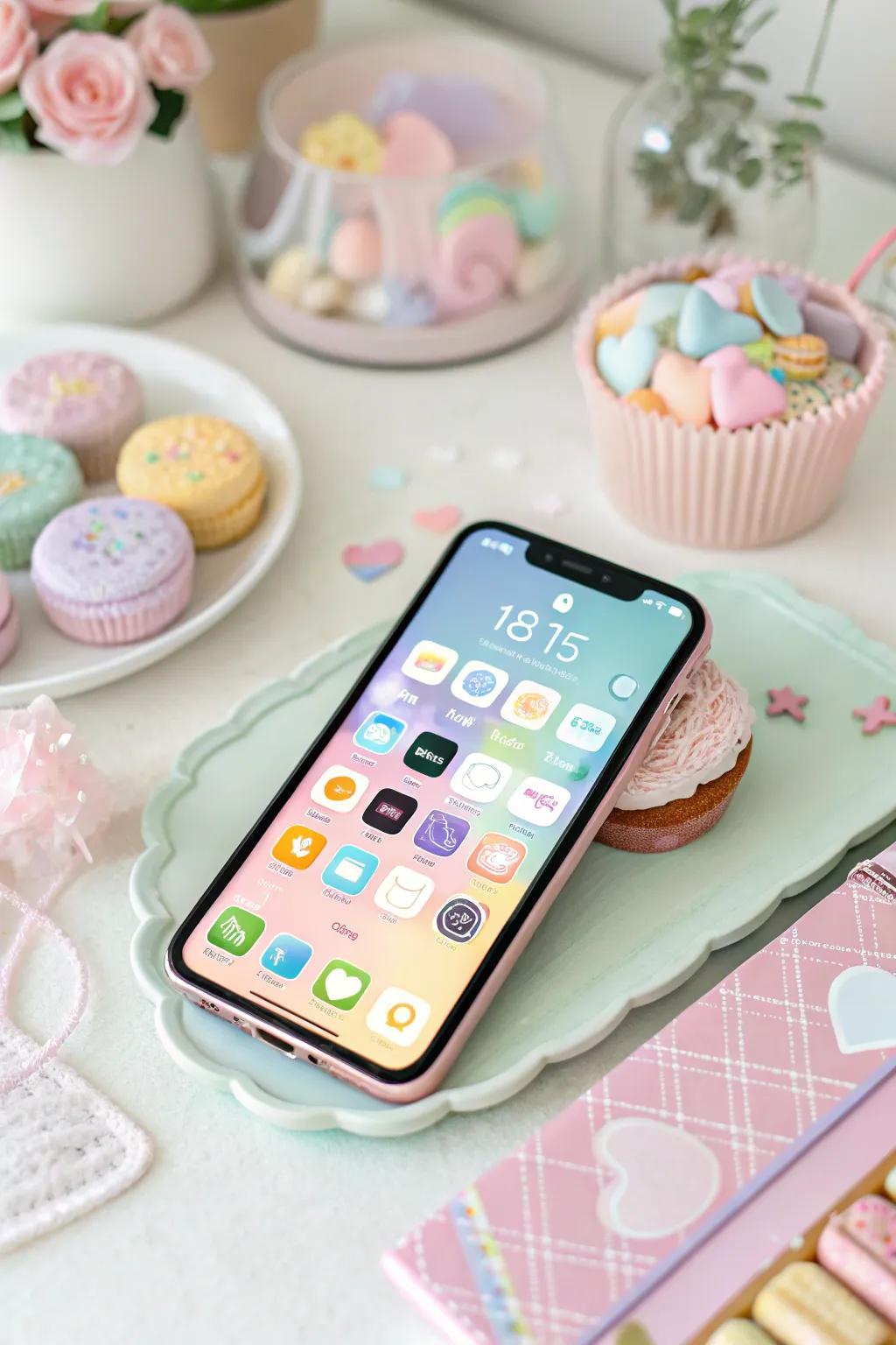 Pastel shades infuse a soft, soothing vibe into your home screen.