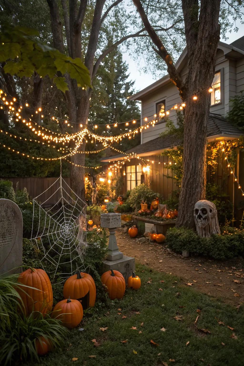 A garden converted into a captivating magical wonderland.