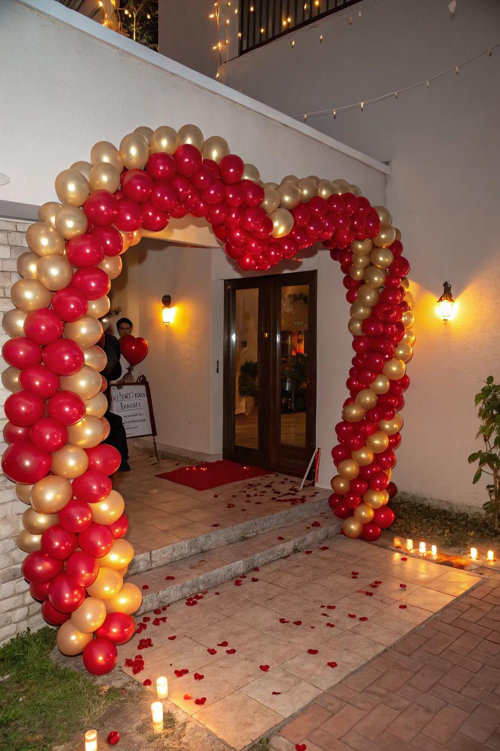 Welcome your guests with an exquisite balloon archway.