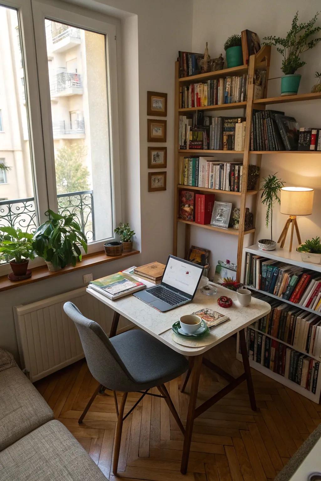 Multi-functional furniture maximizes every inch.