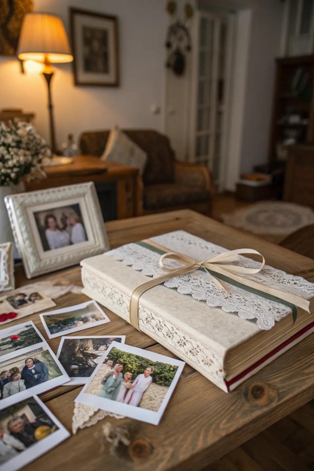 Preserve cherished moments in a personalized memory book.