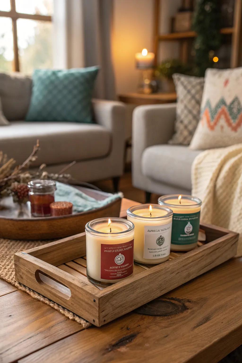 Personalized beacons create an intimate and welcoming present.