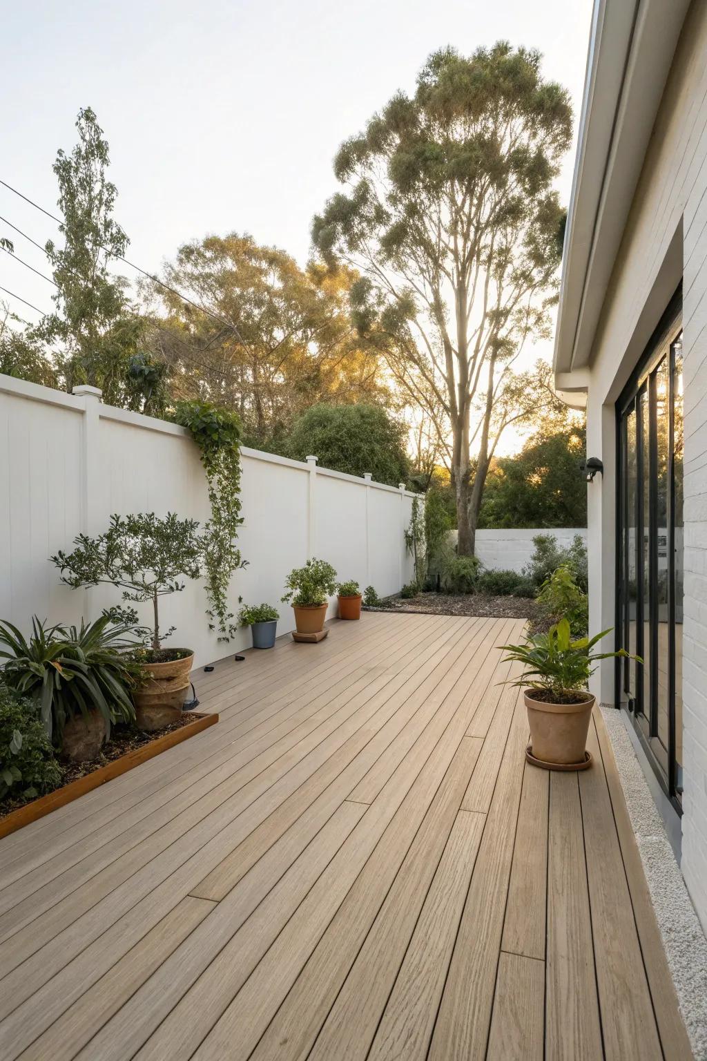 A straightforward flat deck can be both stylish and economical.