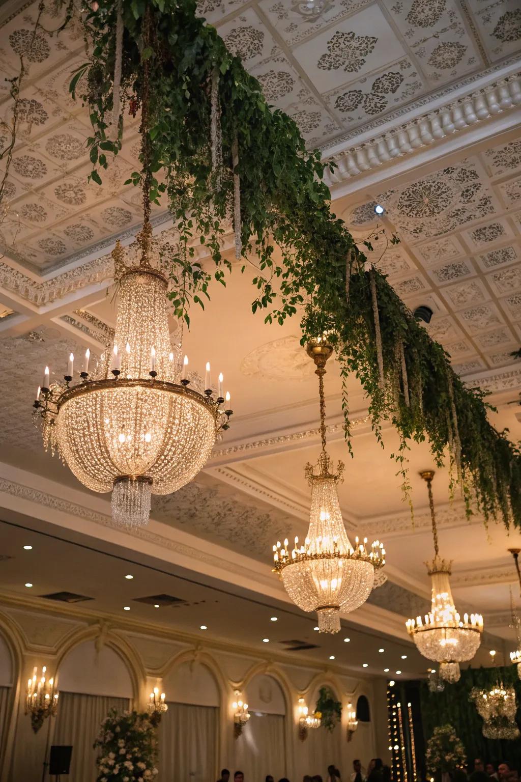 Amplify your ballroom with spectacular illuminated pendants.