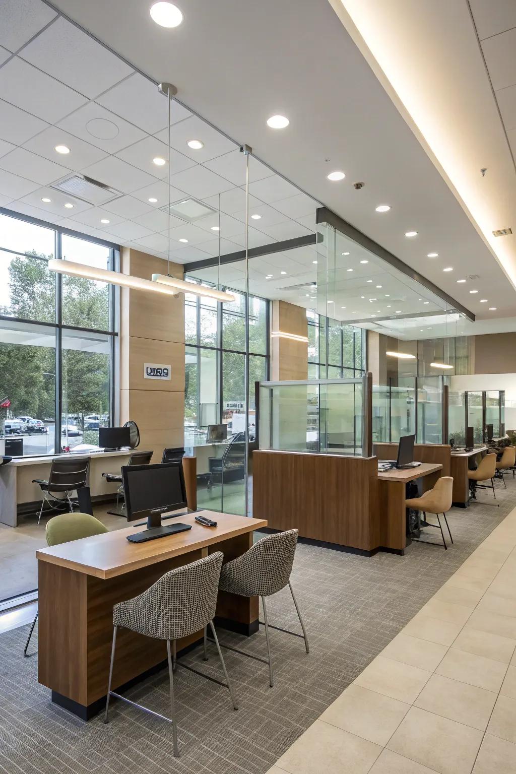 Contemporary furniture featuring clean lines contributes to an inviting ambiance.