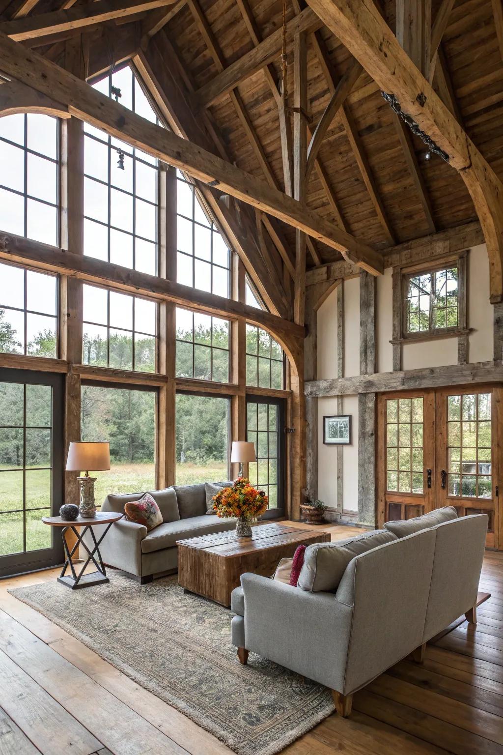 A countryside barn conversion seamlessly marries historical allure with contemporary conveniences.