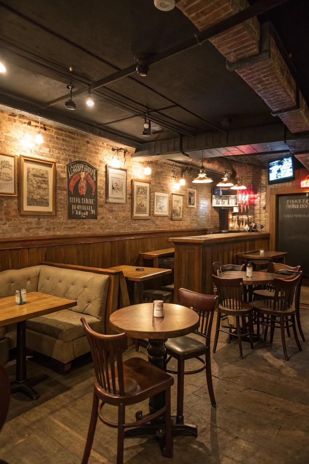 A snug corner bar is ideal for small spaces.