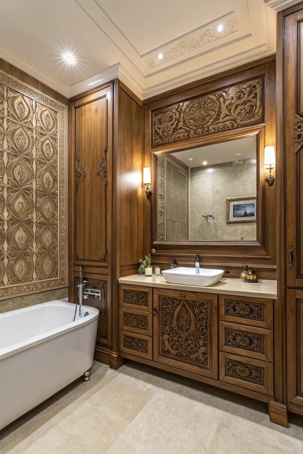 Classic wall paneling imparts individuality and refinement.