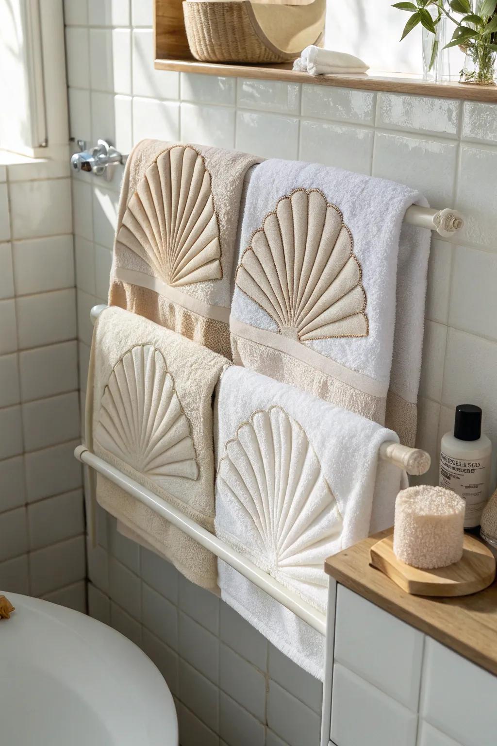 Enhance your bathroom's appeal through artfully folded towels.