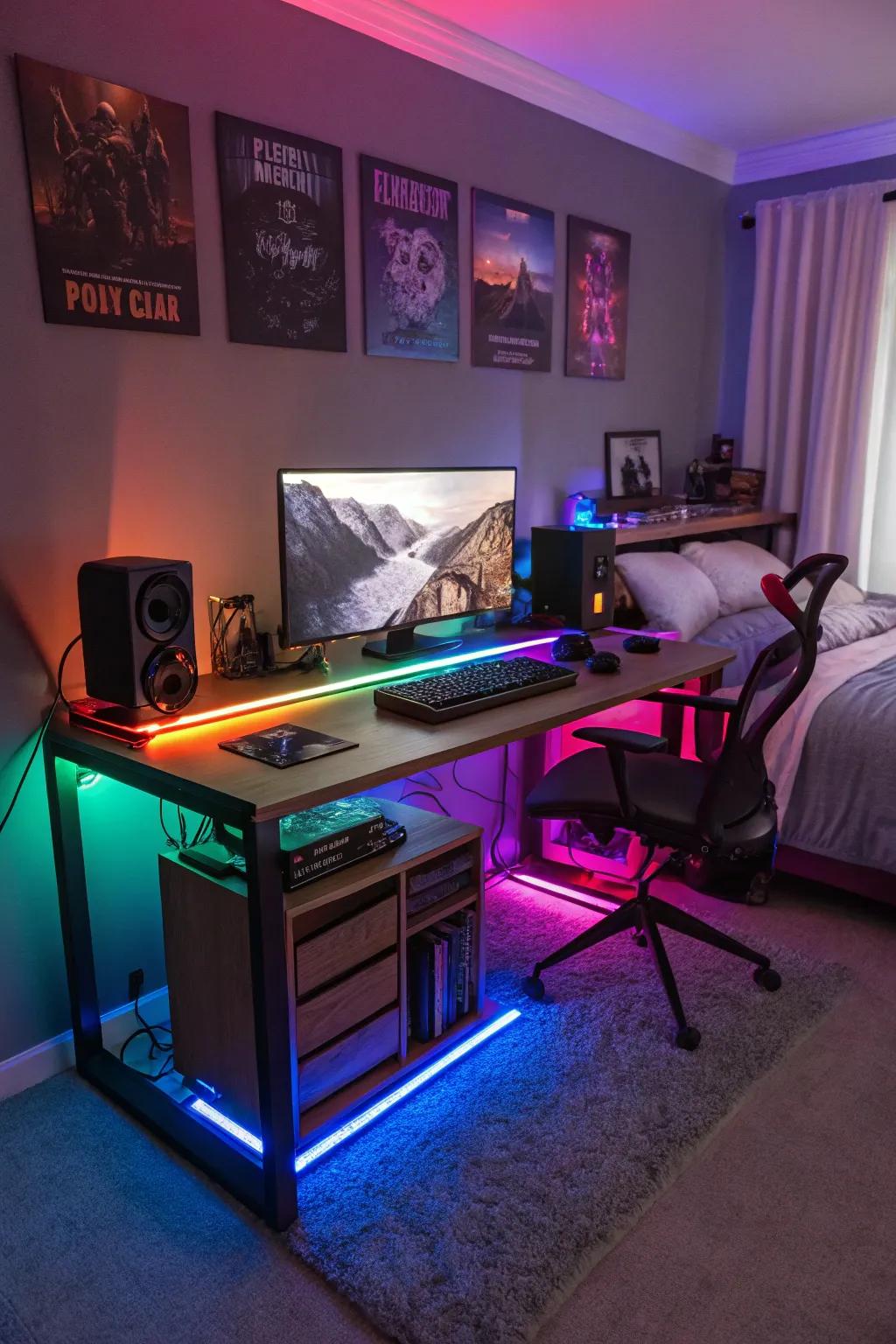 RGB lights create an immersive vibe for gaming.