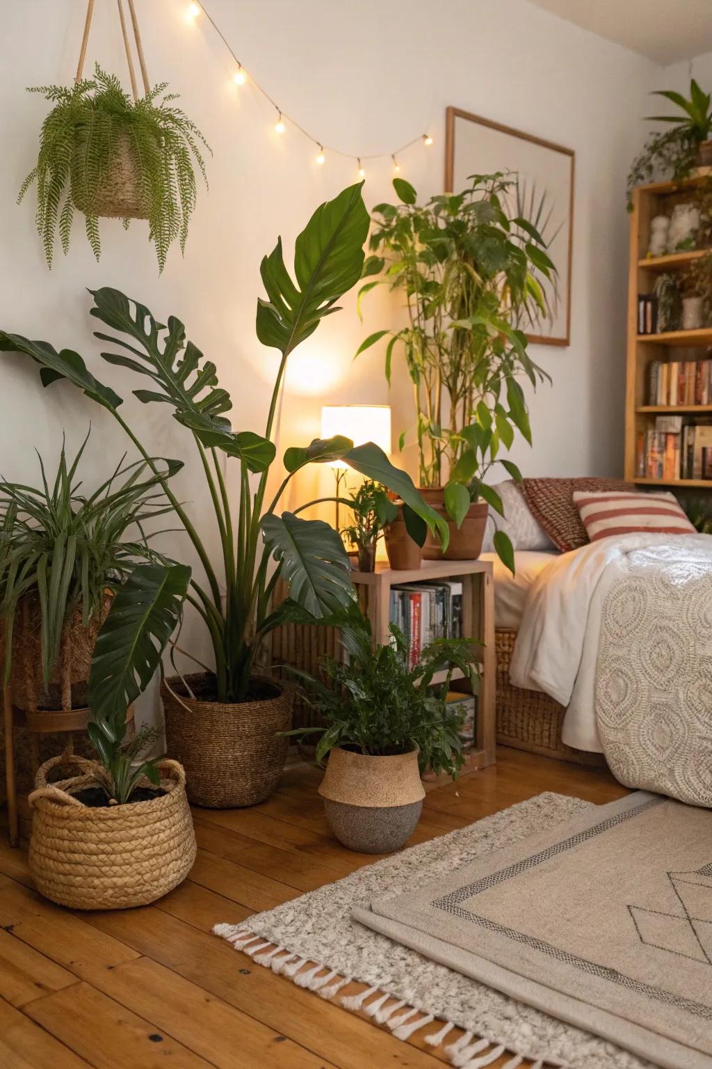 What was once a bare nook is now bursting with life and tranquility.