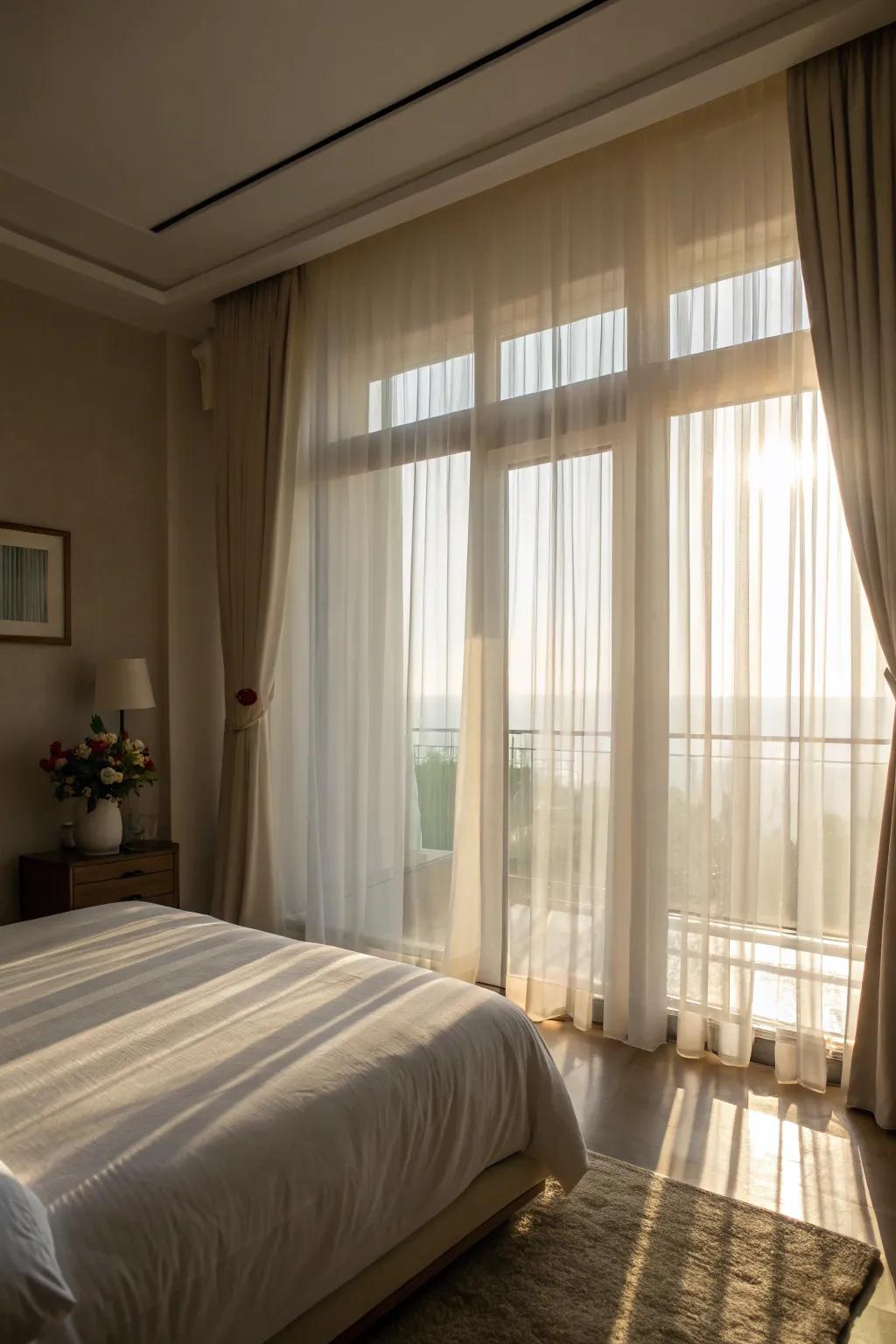 Sheer panels introduce a dash of sophistication and lightness to your space.