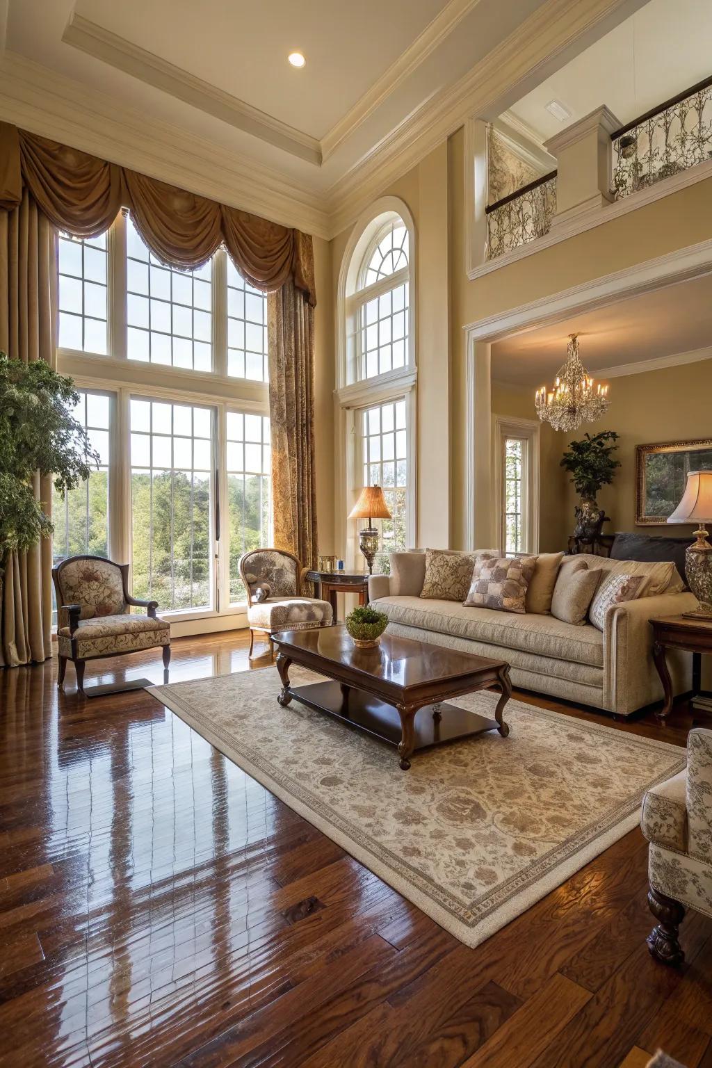 Hardwood flooring gives warmth and sophistication to any space.