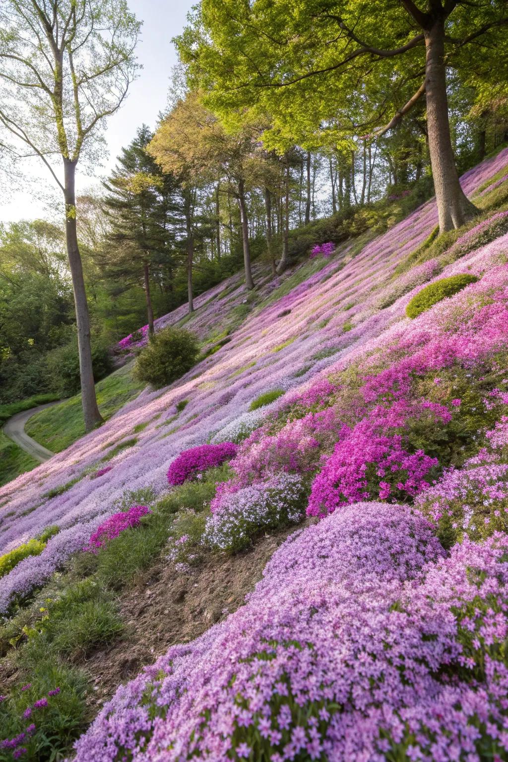 Spreading Meadowfoam infuses vibrant hues into any sloping garden.
