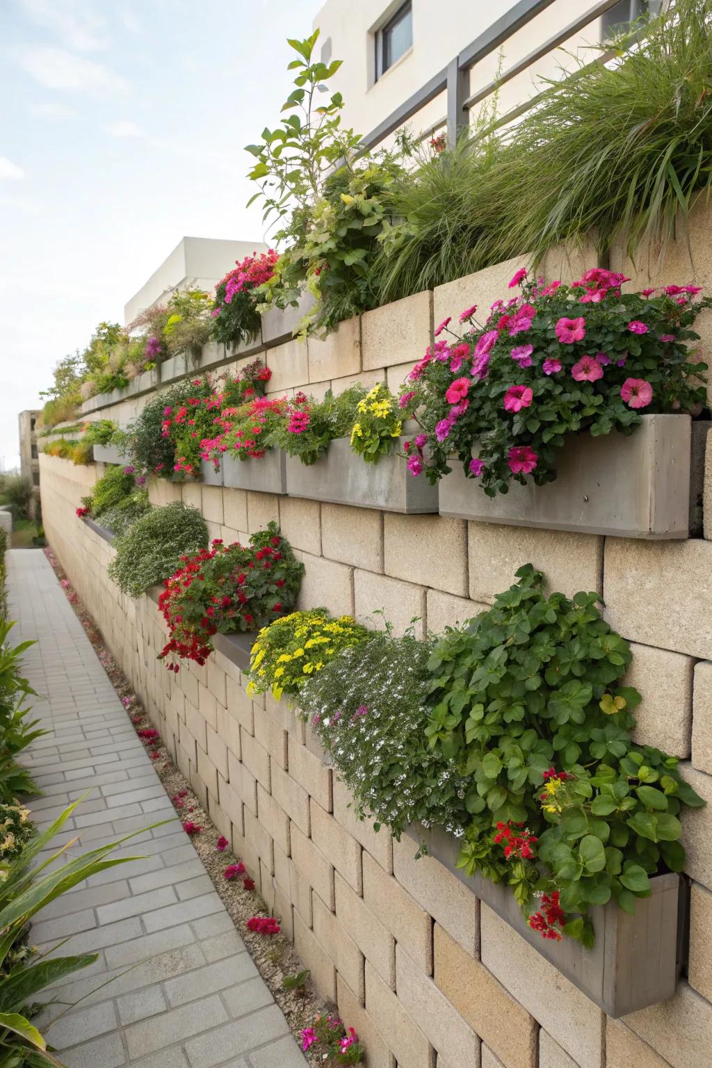 Design a botanical retreat with in-built plant containers.