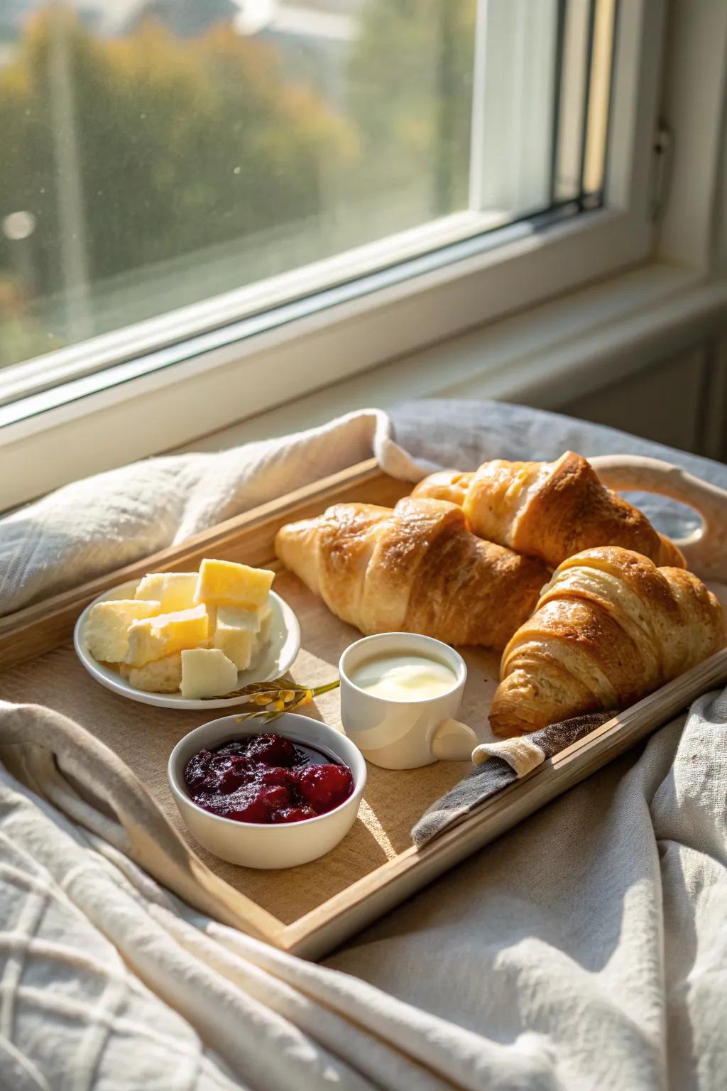 Buttery crescents infuse a chic essence into your morning.
