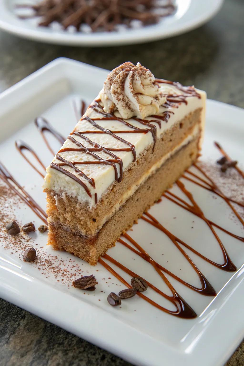 A touch of chocolate can turn your cake into an artistic creation.