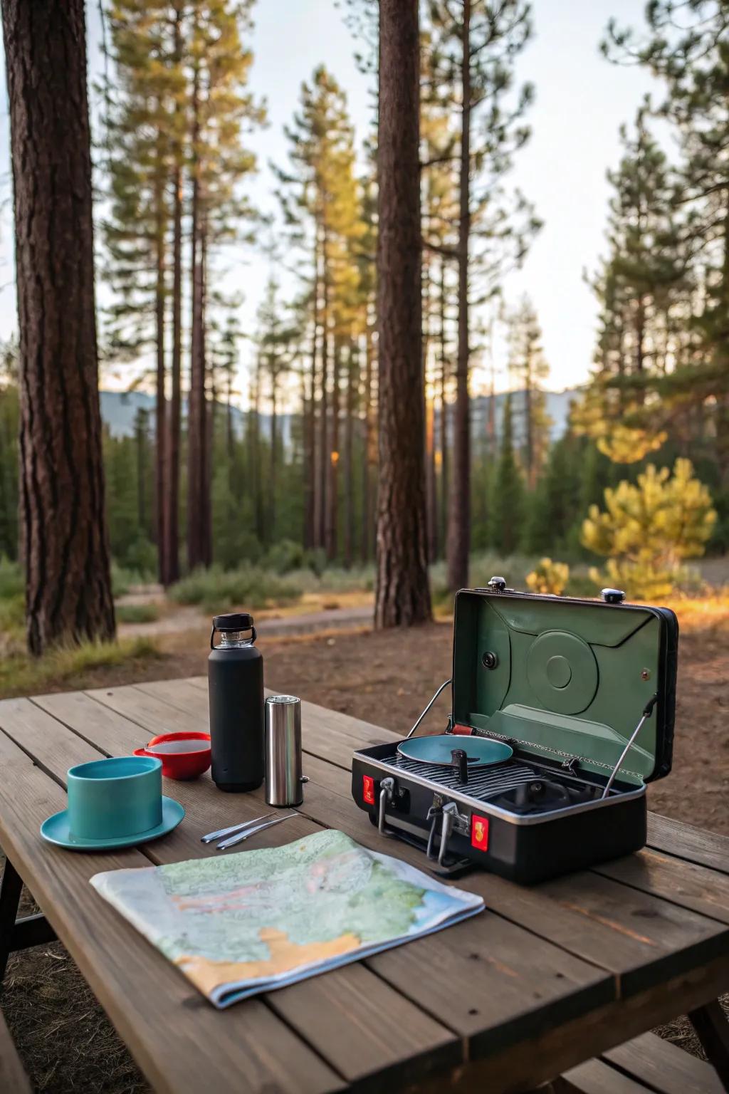 A portable stove is indispensable for adaptable outdoor cooking.