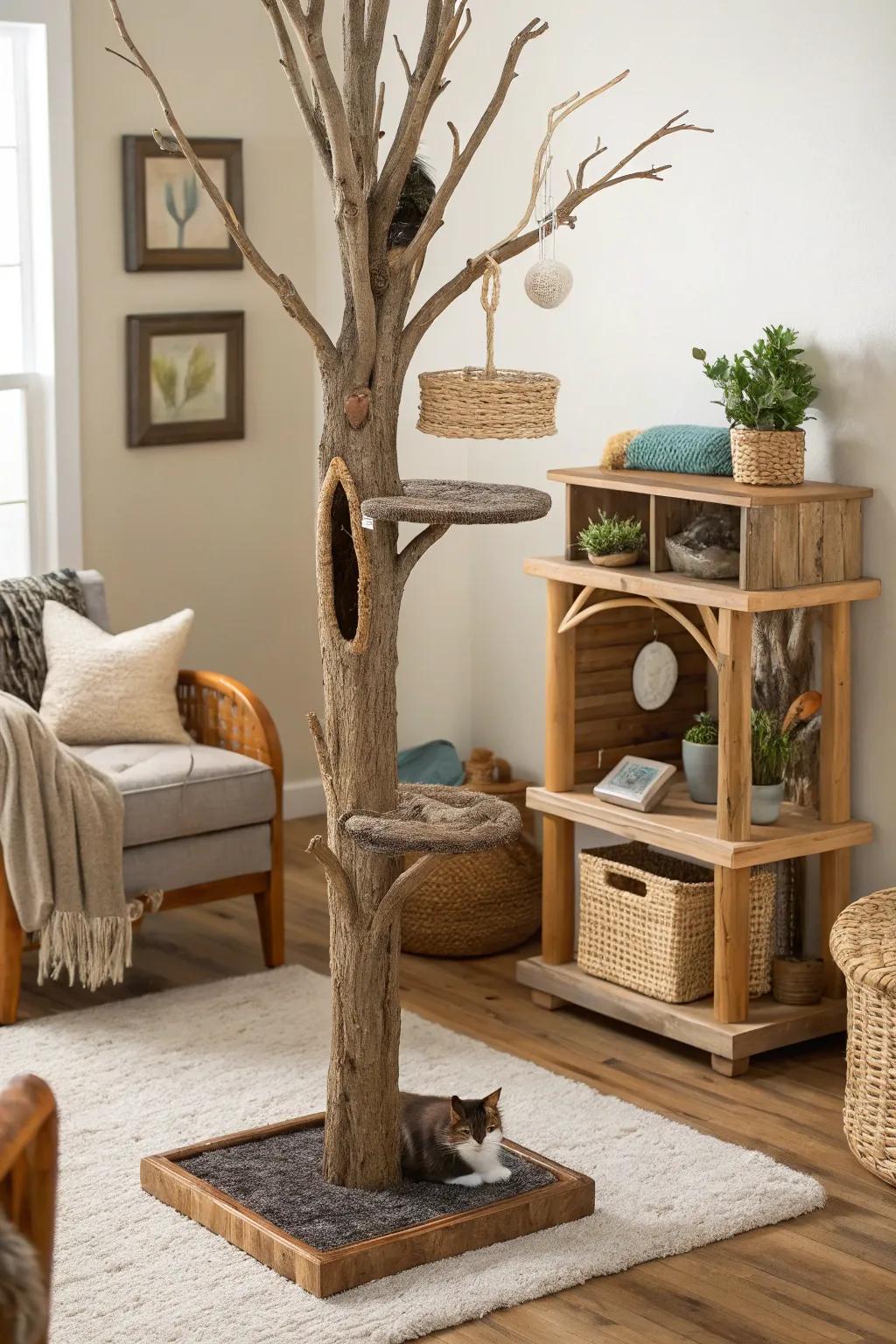 This nature-inspired cat tower brings a hint of the wilderness inside.
