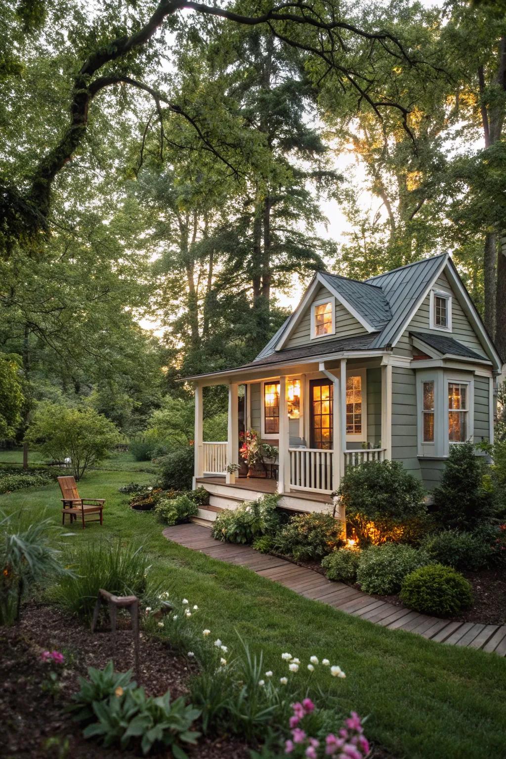 A petite home nestled in the landscape, ideal for simple living.