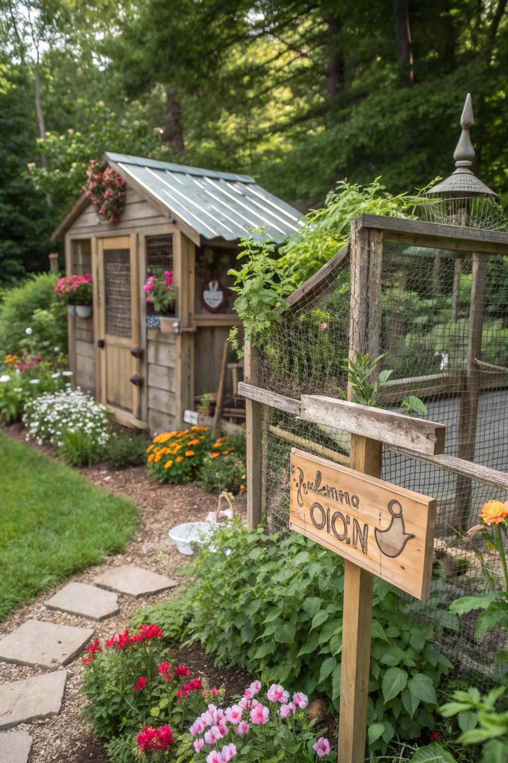 Rustic signs bring character and allure to your chicken coop.