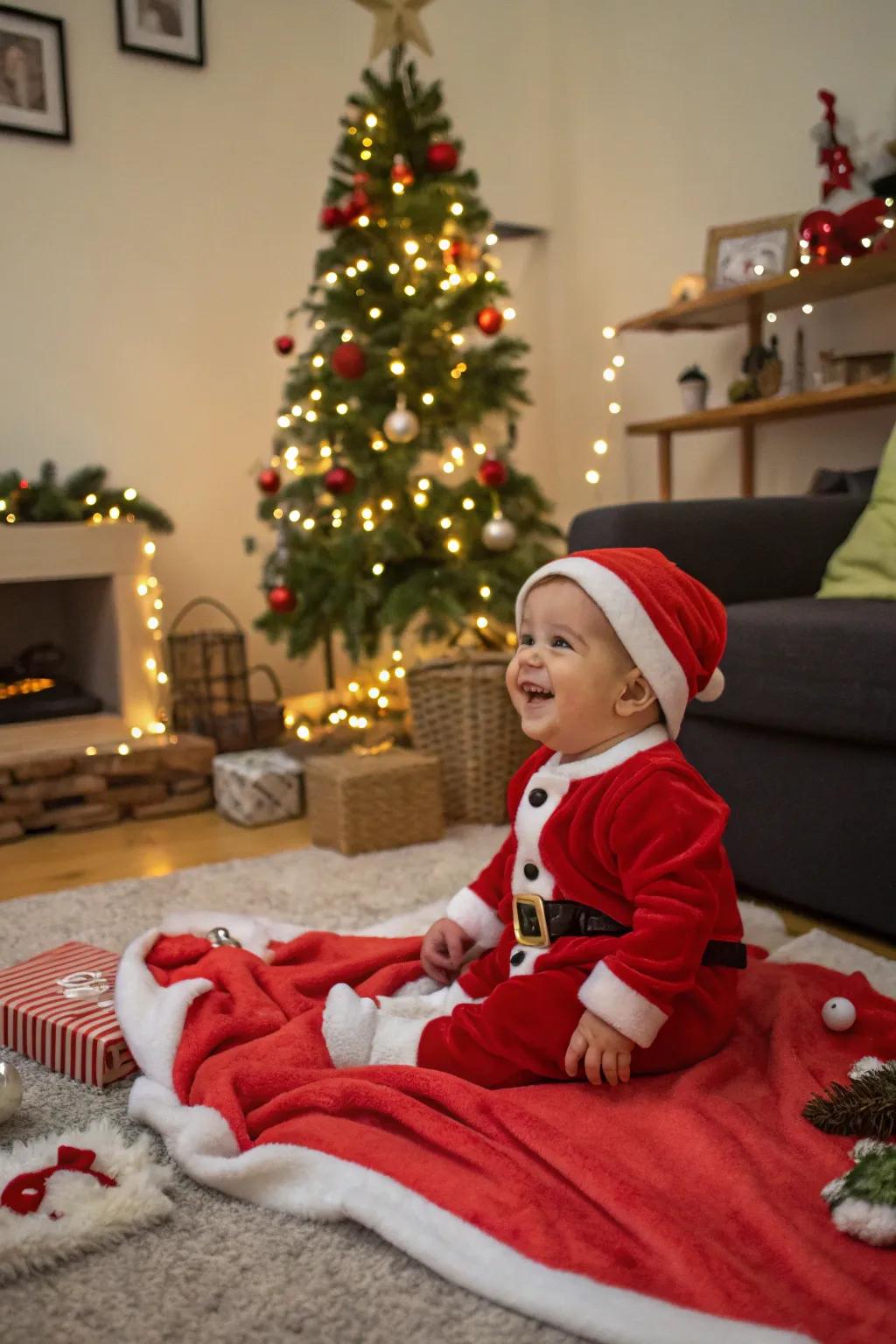 Immortalize the magic of Christmas with your baby all dressed up as Santa!