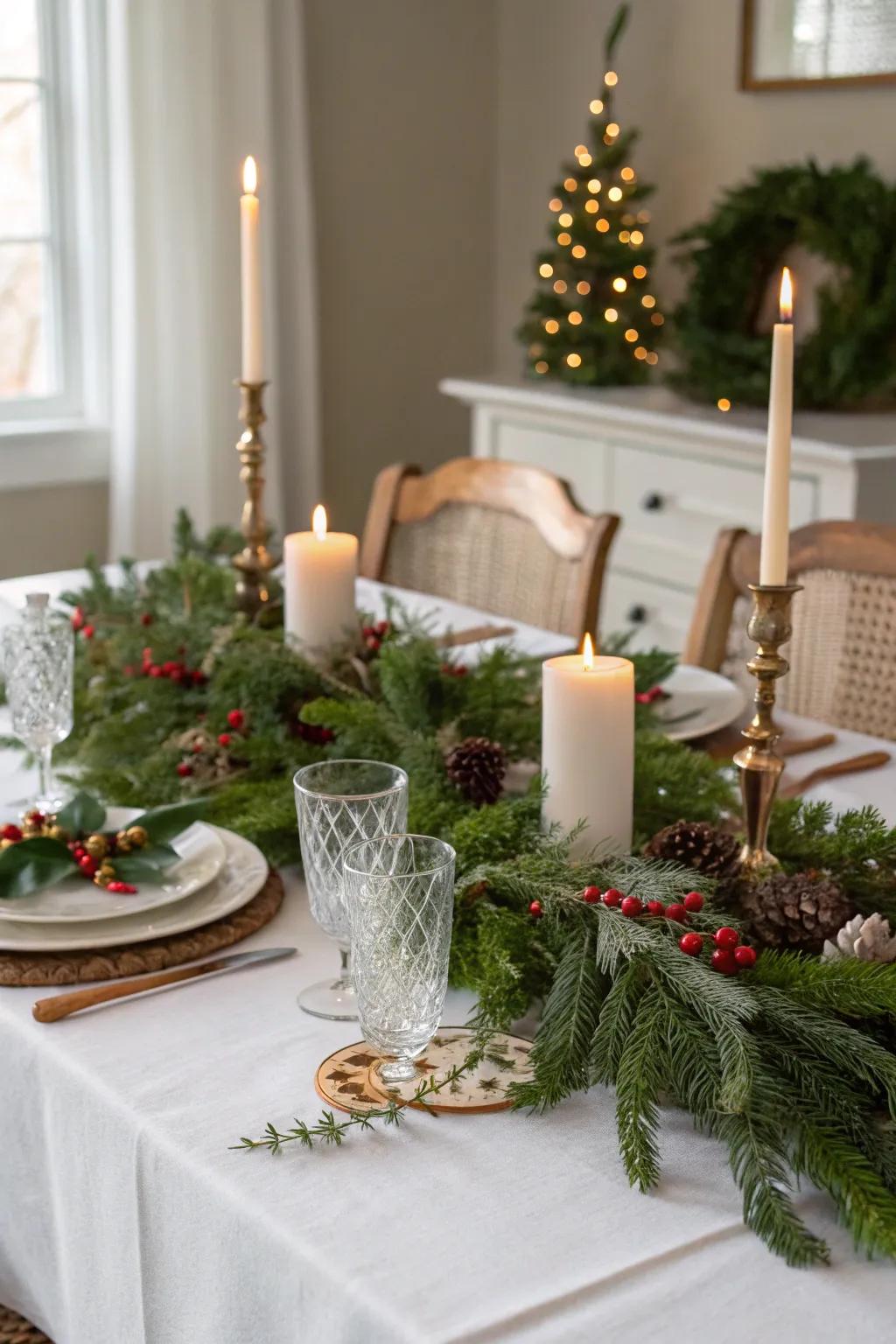 A beautifully decorated table that embodies the spirit of the holiday.