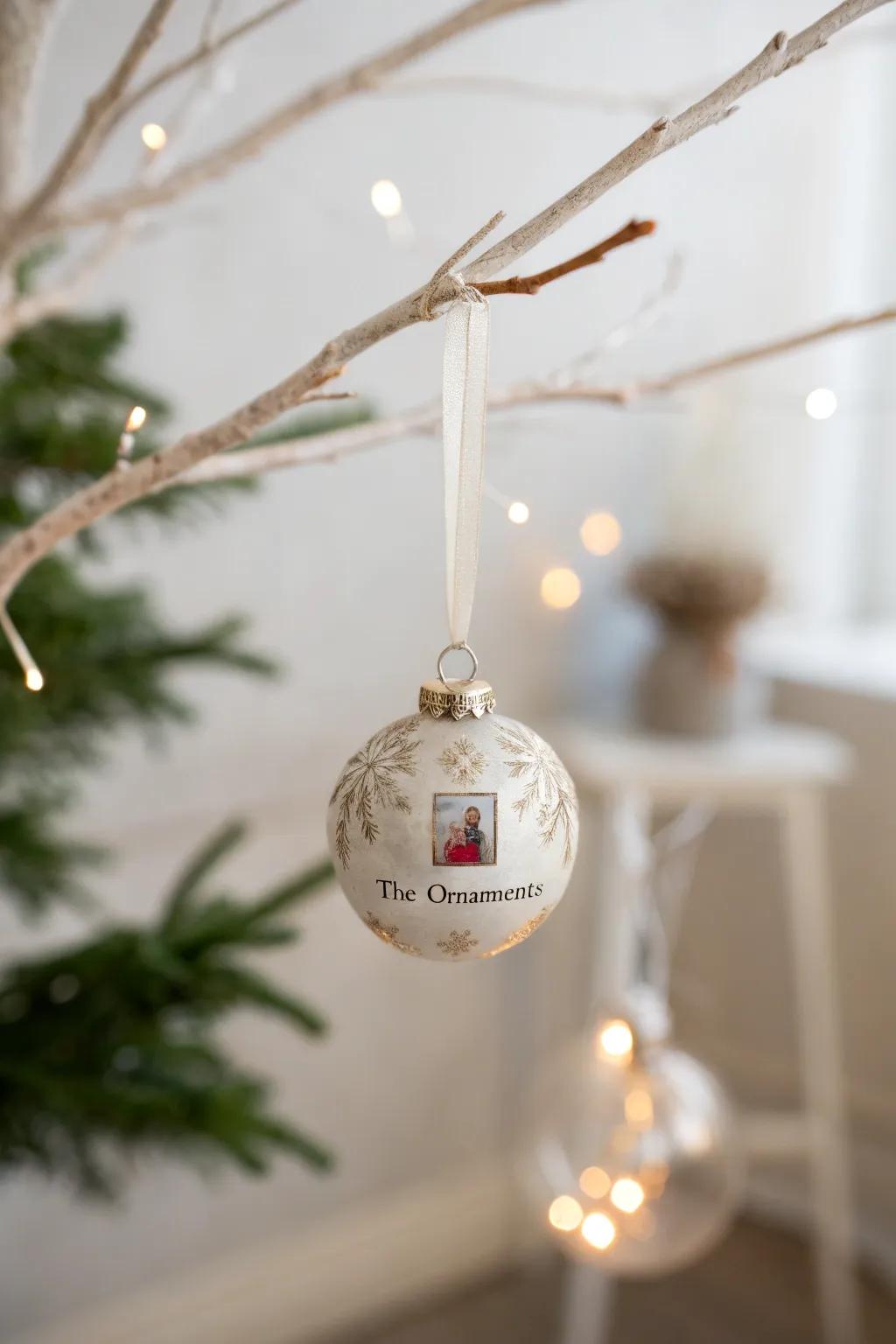Cherish your friendship with a personalized bauble that brings treasured memories to life.