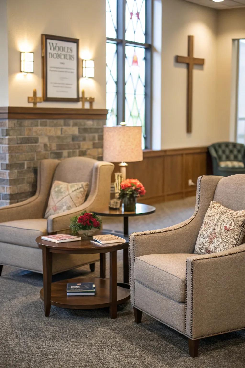 Comfortable seating invites visitors to unwind and stay longer.