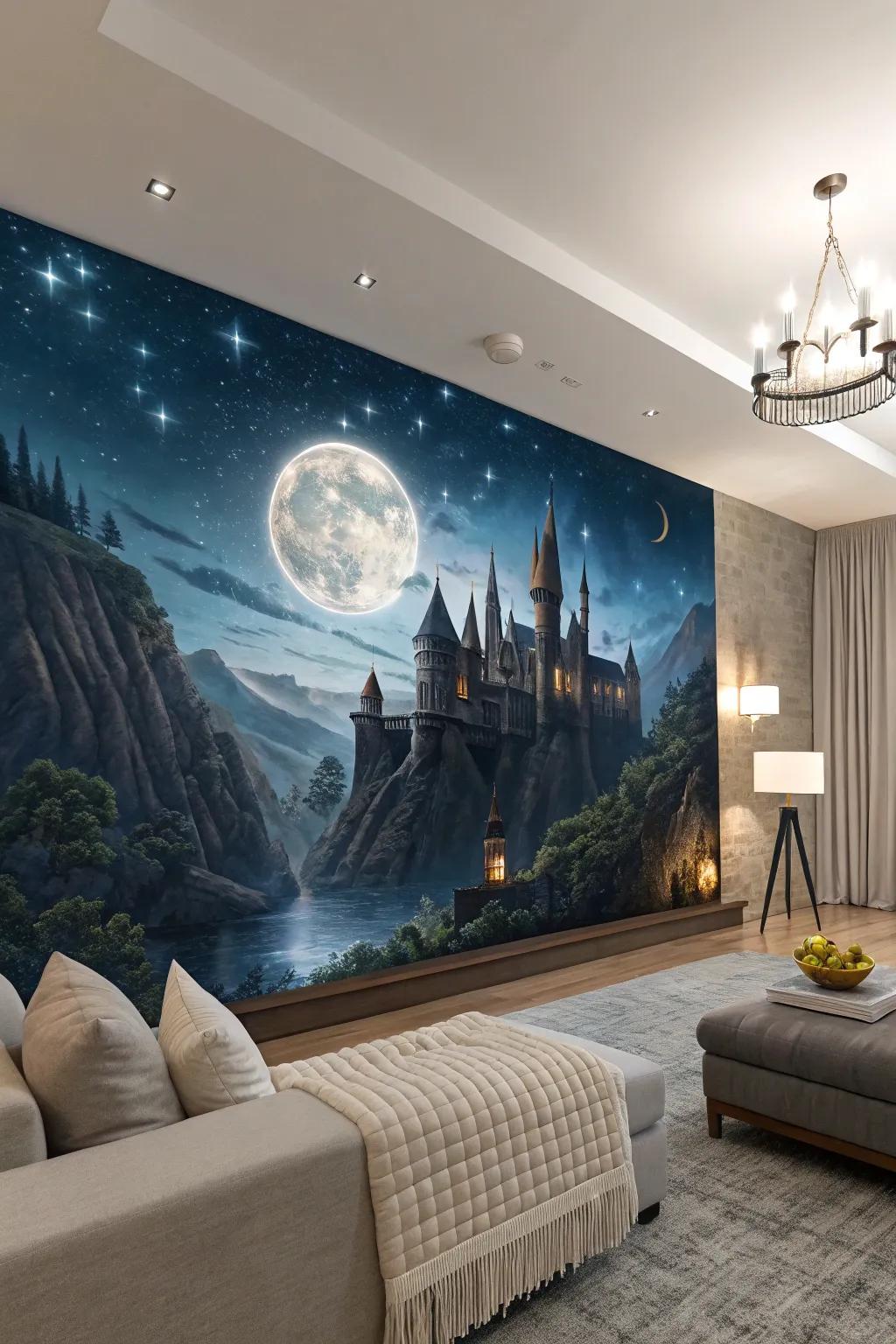 Dramatic murals can transform any space into a magical escape.