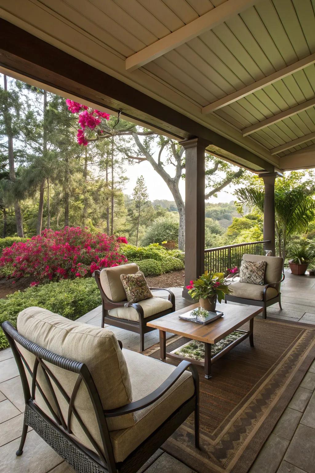 Create a soothing seating space for both relaxation and socializing.