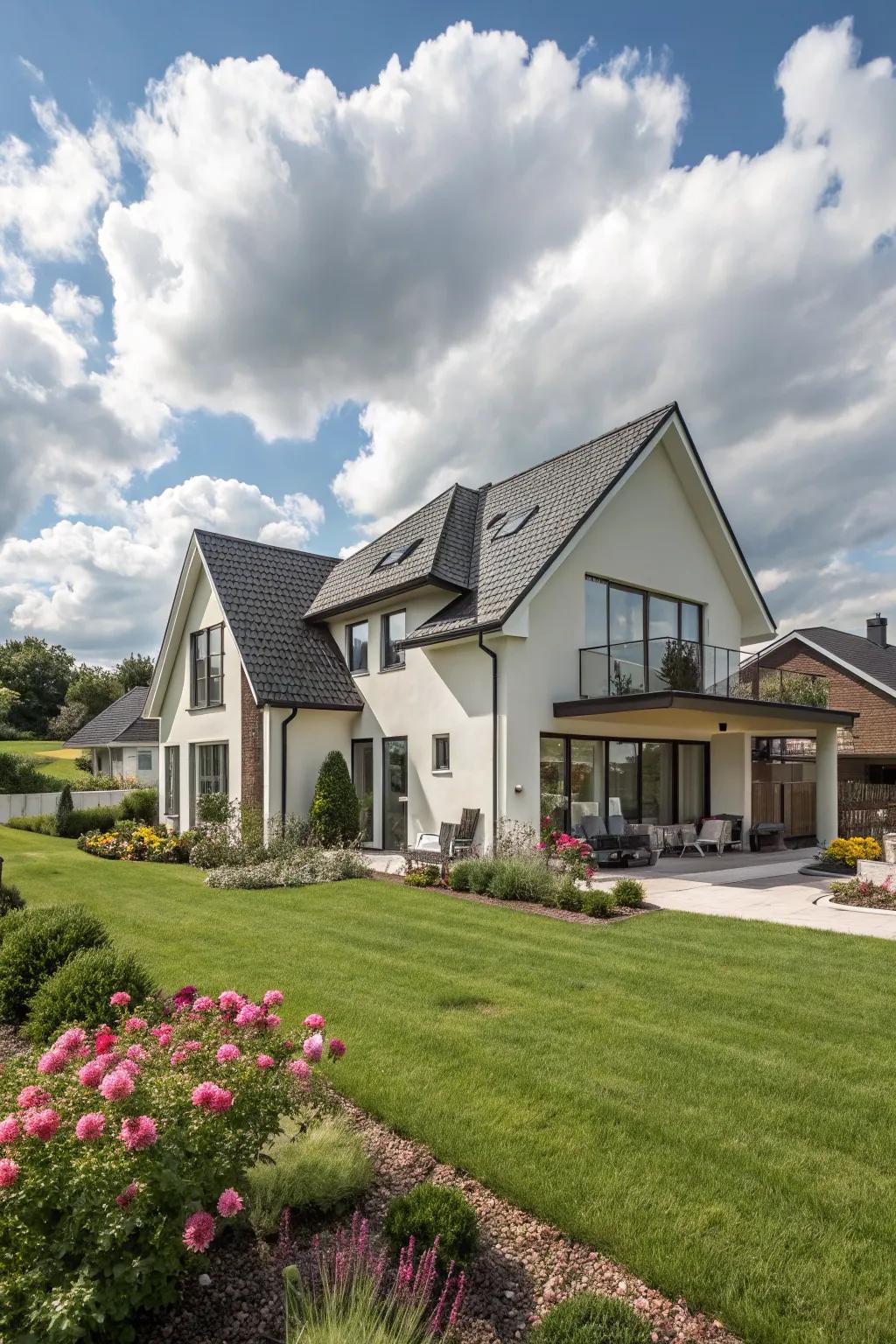 A home design that challenges traditional construction with its inclined arrangement.