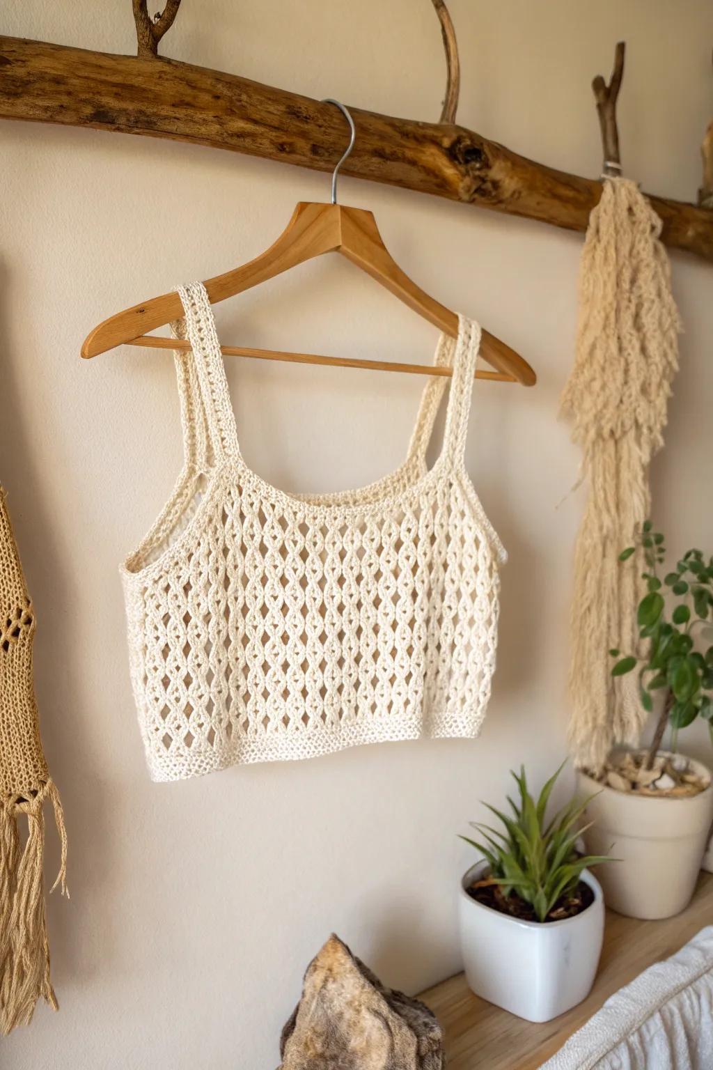 Revel in simplicity and elegance with this beginner-friendly crochet crop top. Ideal for bringing a handmade essence to your style!