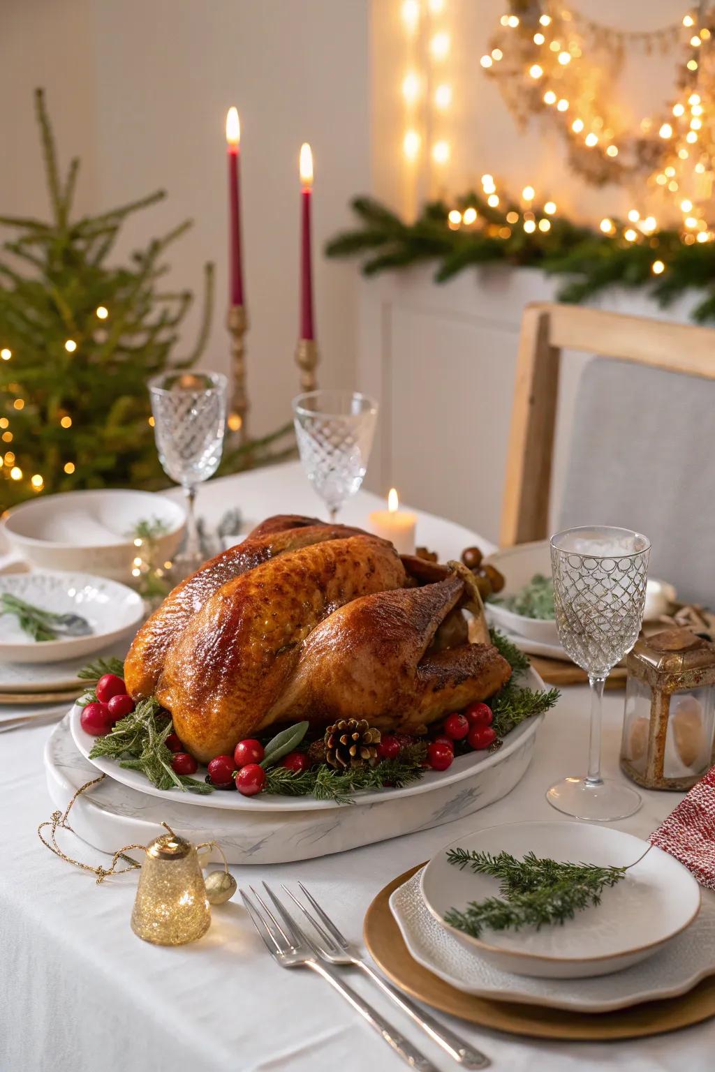 A classic oven-roasted bird as the centerpiece of your joyous December celebration.