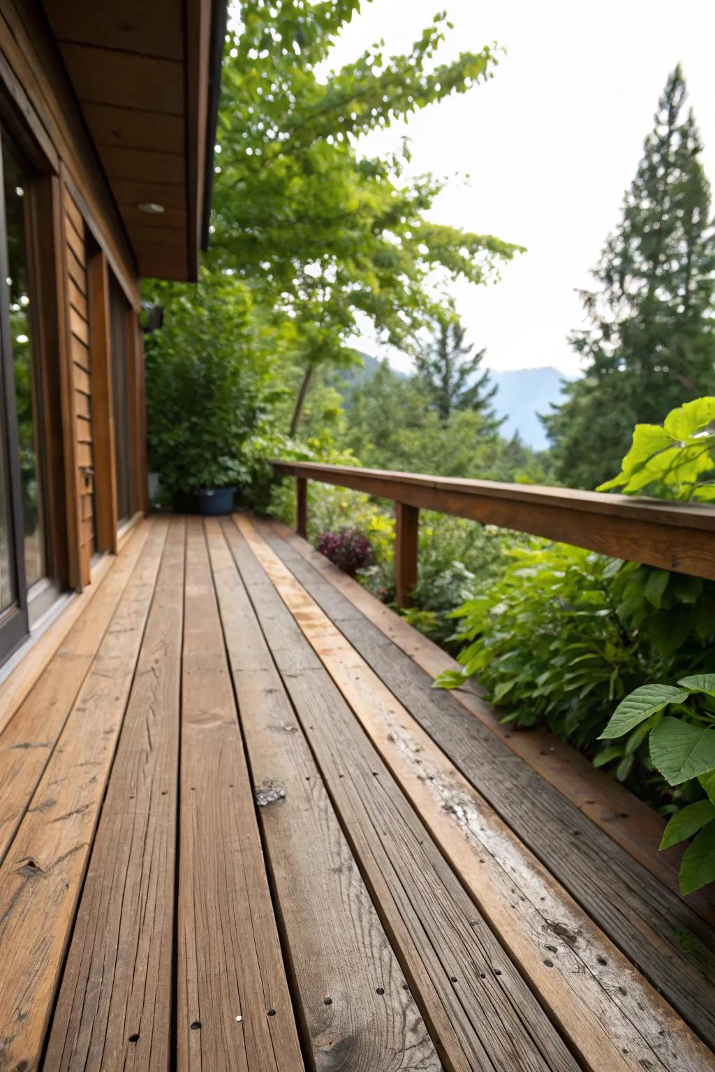 Classic wood fascia gives any deck a hint of natural sophistication.