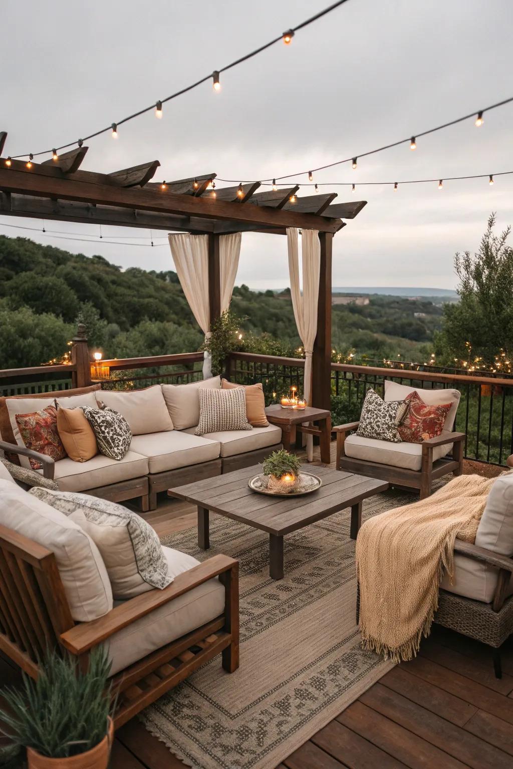 Promote leisure with a welcoming seating arrangement ideal for intimate social events.