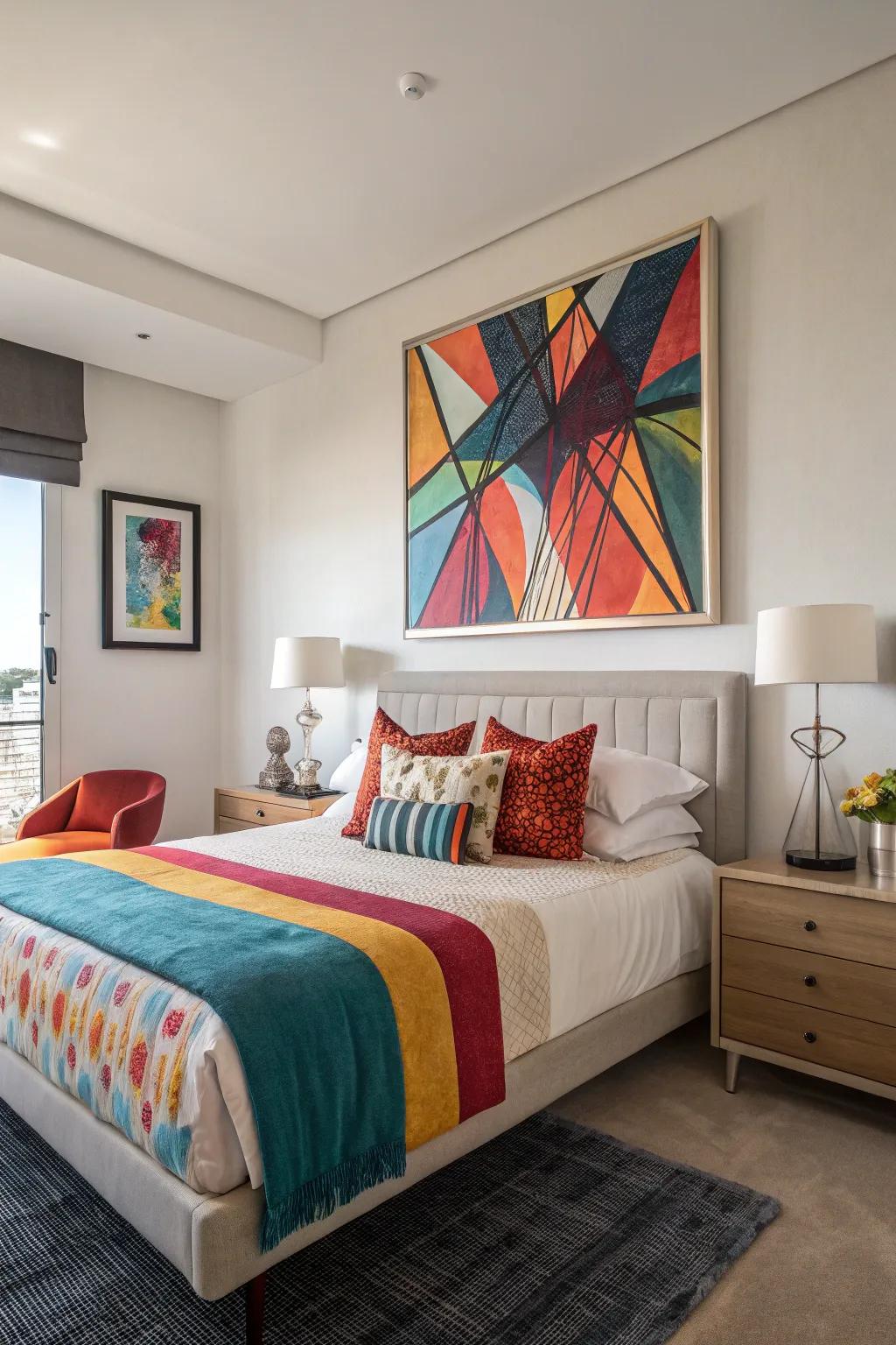 A captivating art piece has the power to completely transform the area over your bed.