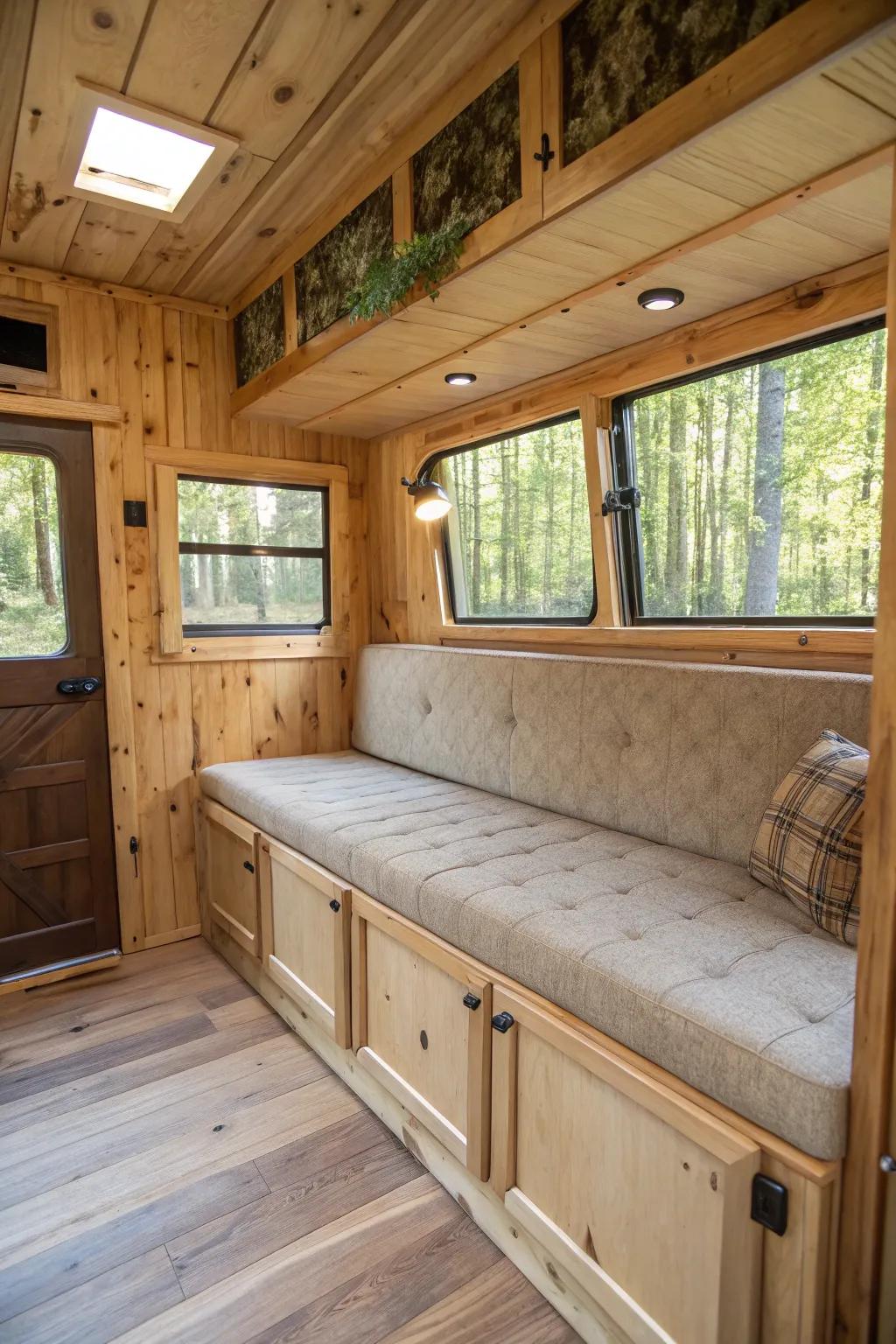 Comfy seating arrangements are important to create an enjoyable and soothing experience inside your hunting blind.