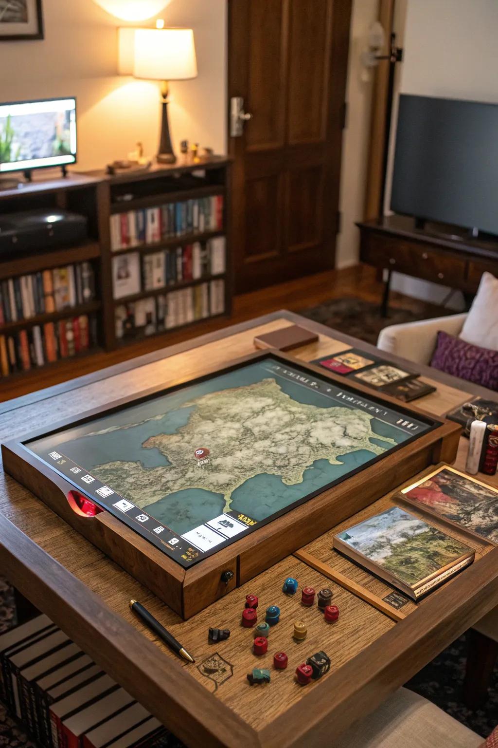 A digital map showcased on an integrated screen enriches the adventure.