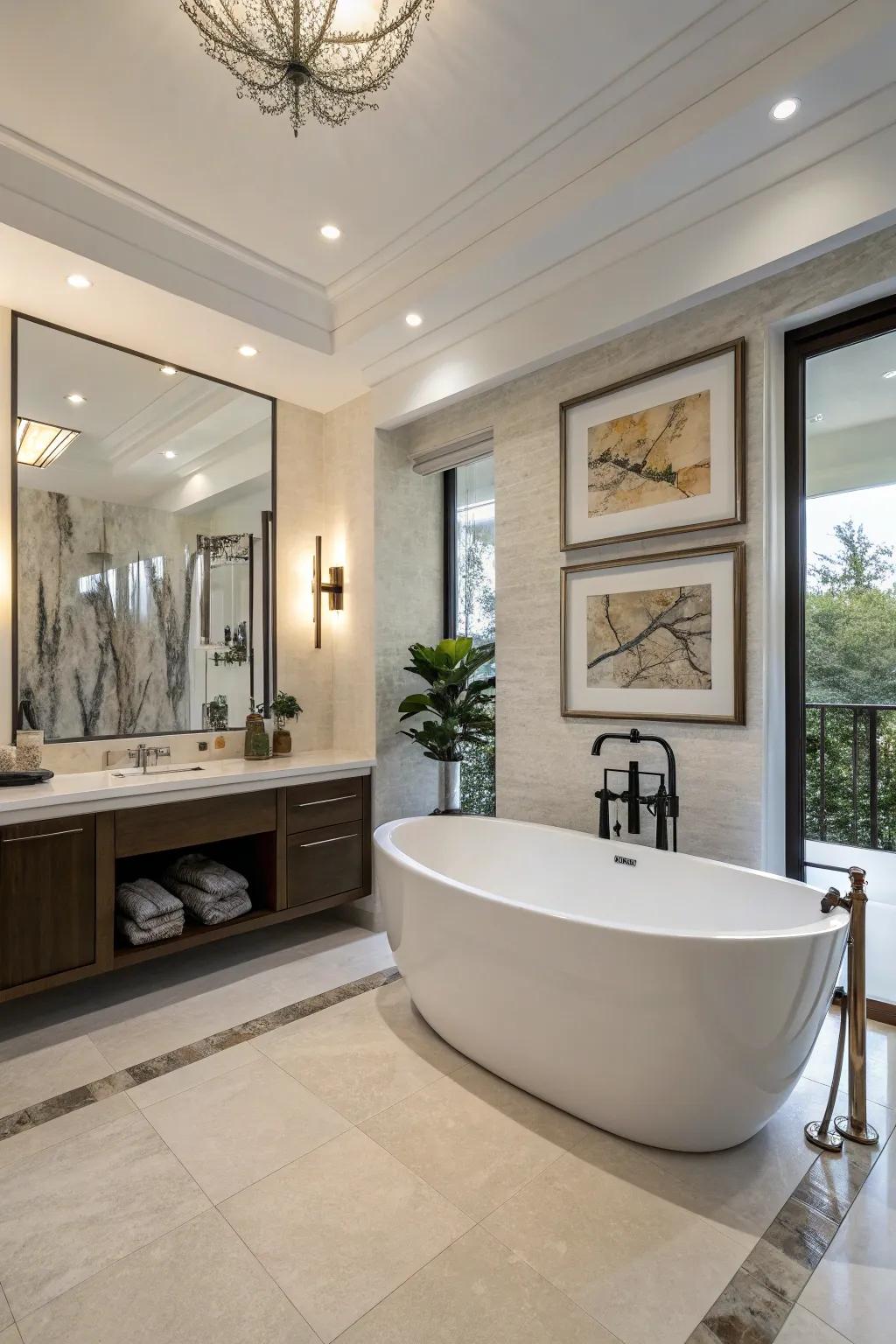 A stand-alone bathing tub has the power to turn your bathroom into an upscale escape.