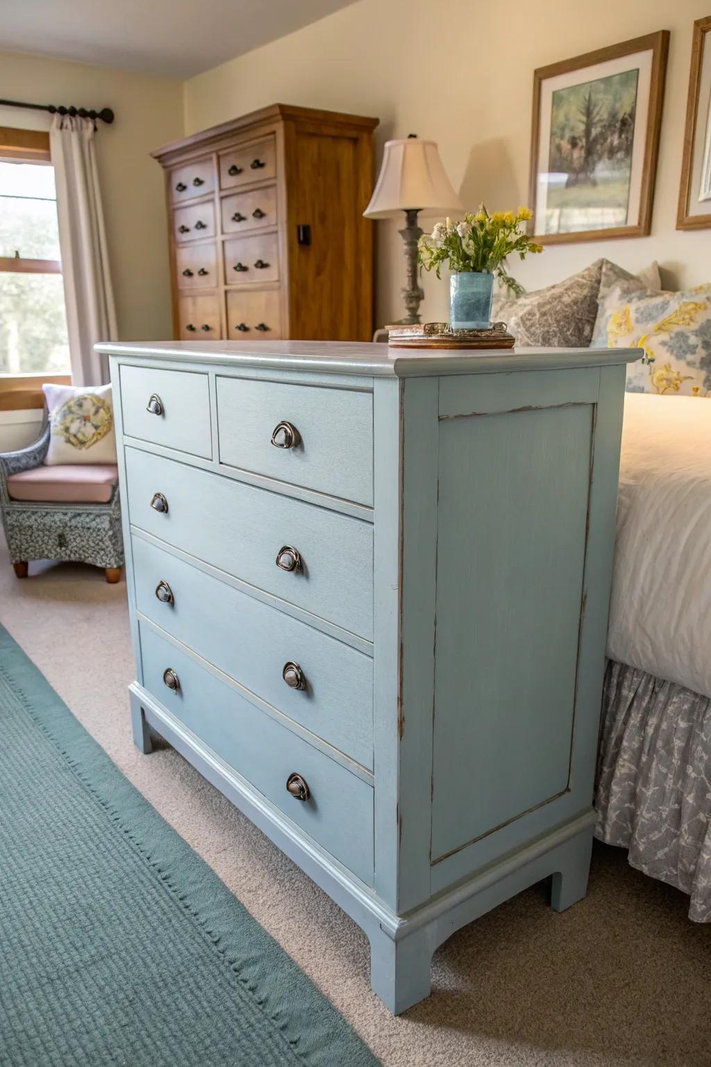 Use chalk paint to transform your area with a timeless appeal, fusing vintage and modern simplicity.