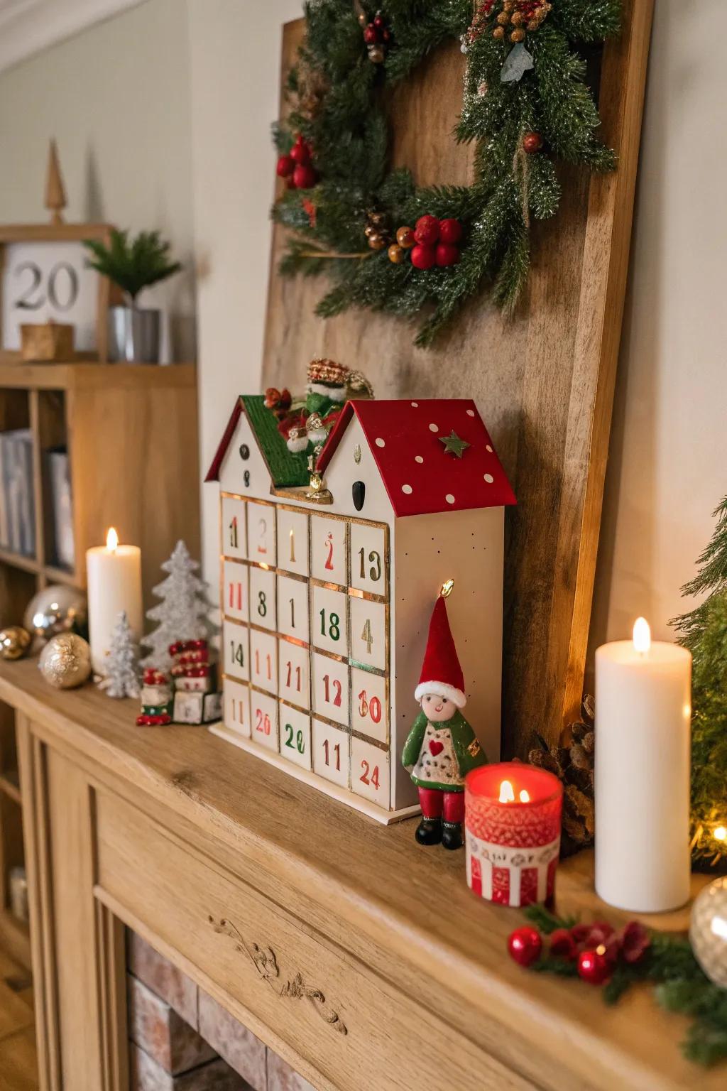 Add an element of surprise to each day with an elf-inspired Advent calendar.