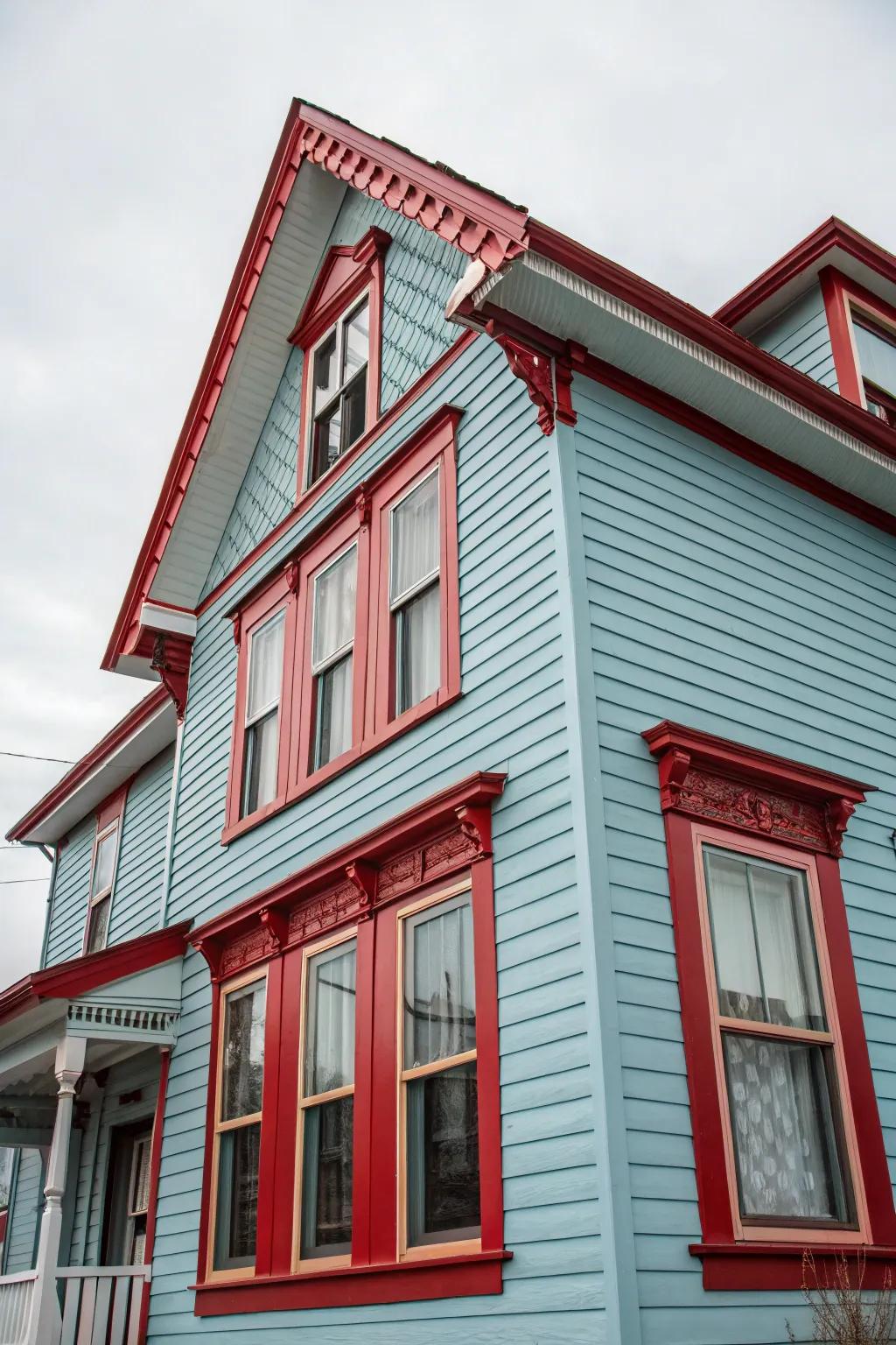 Bold contrasting colors highlight the architectural charm of your home's exterior.