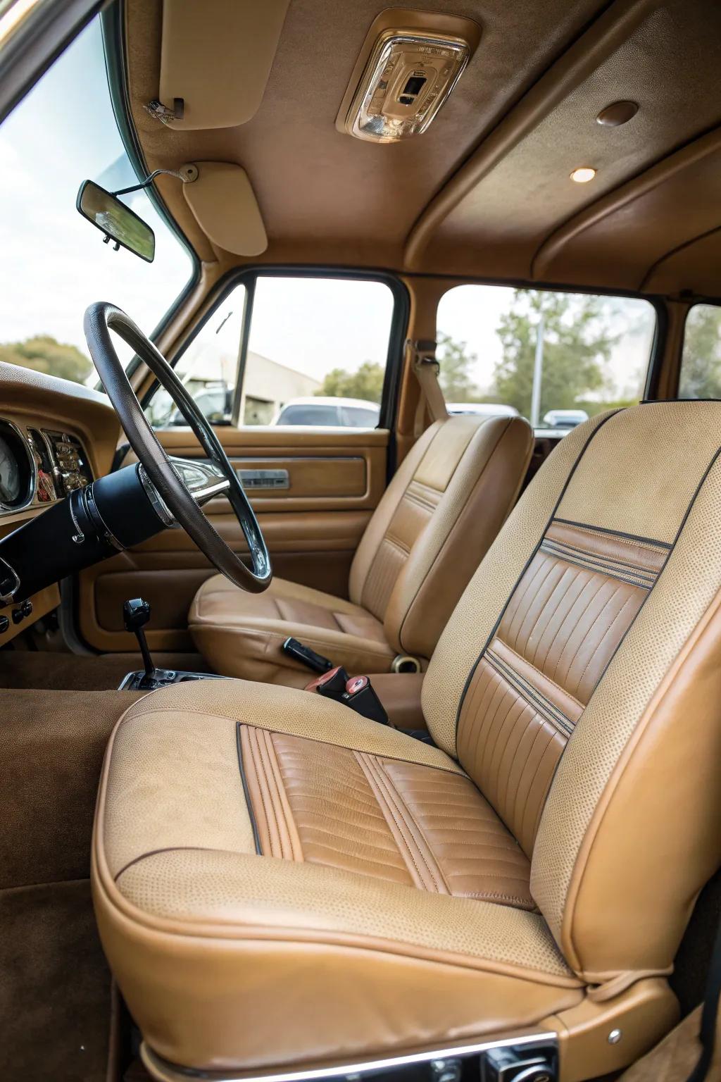 Enhance your vehicle with upscale leather seats.