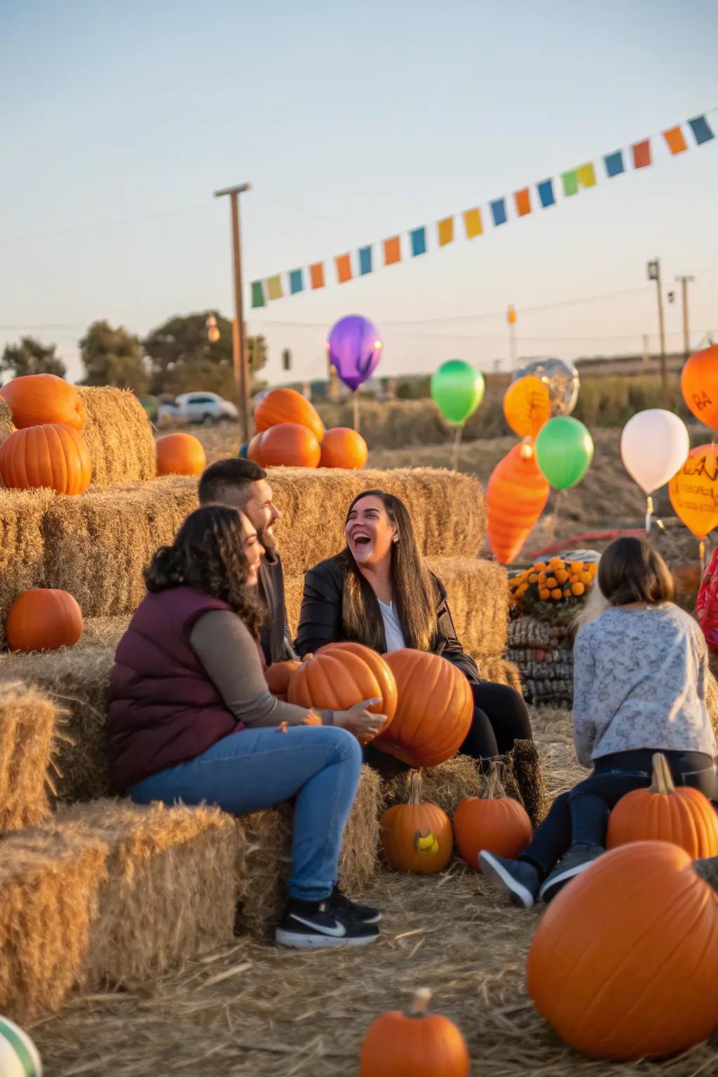 Birthday festivities at a gourd farm.